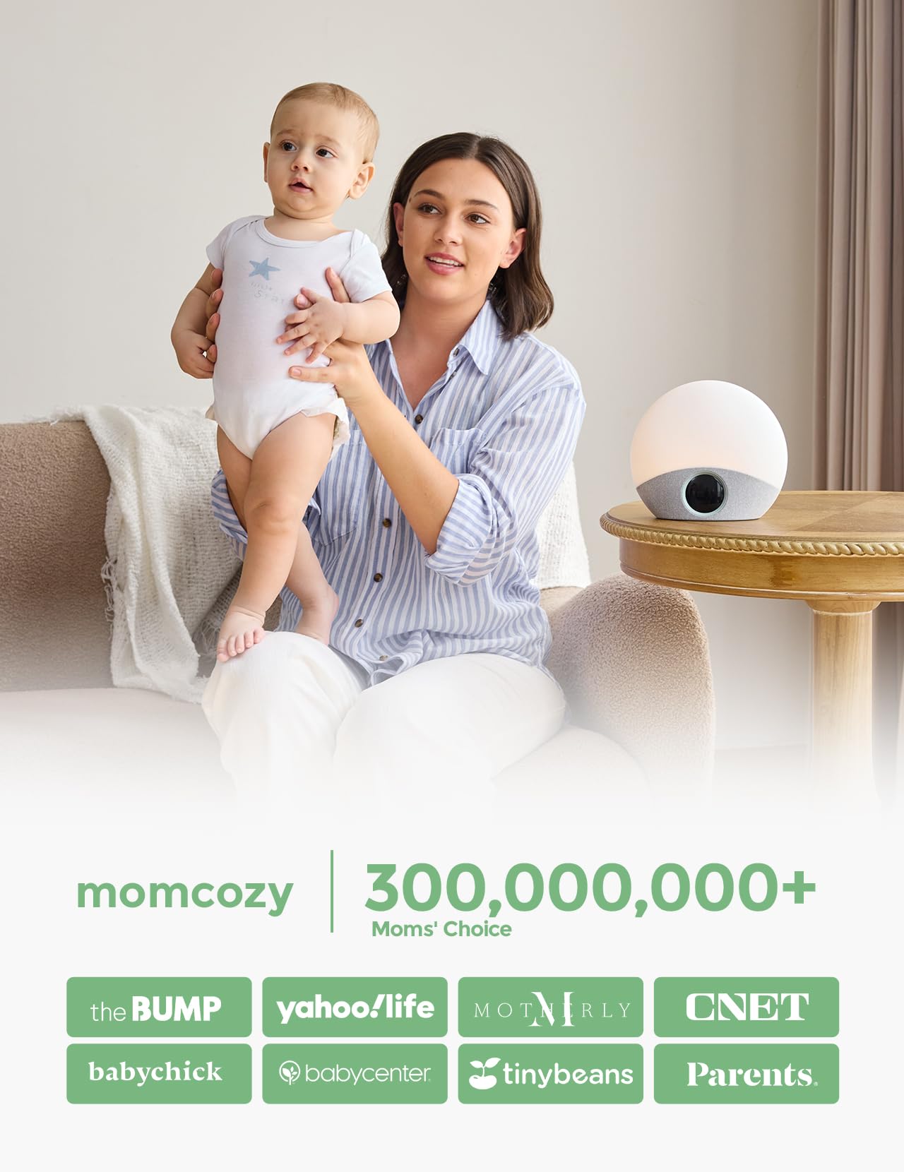 Momcozy Despertador com Luz Solar e Máquina de Sons para Sono, Laranja