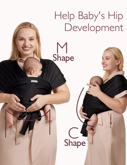 Momcozy Baby Carrier AirMesh - Perfeito para o Verão, Preto