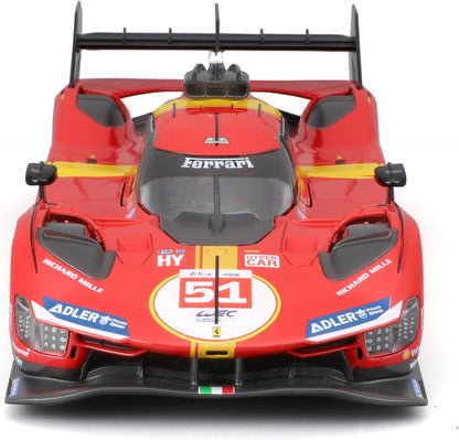 Bburago 1:24 Ferrari 499P LMH (2023) Modelo Die-Cast Detalhado