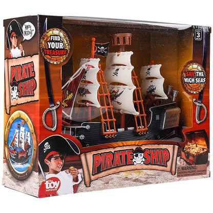 Rhode Island Novelty 10 Inch Pirate Boat, One Per Order