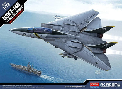 Academy F-14B Tomcat VF-103 Jolly Rogers 1/72 Modelo Plástico Detalhado