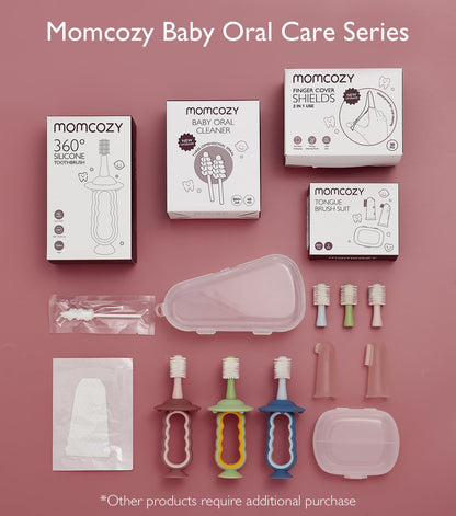 Momcozy Limpador de Língua e Escova Dental Descartável para Bebês, 40 Unidades