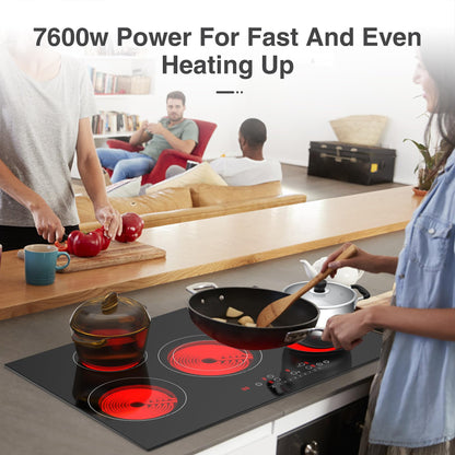 VBGK Cooktop Elétrico 30" com 5 Queimadores e 9 Níveis de Potência, 240V