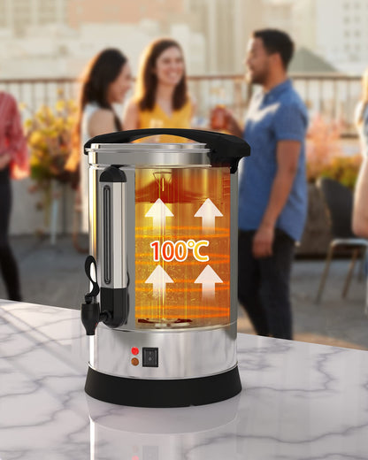 Takywep Cafeteira Aço Inox 100 Xícaras 14L Prata para Eventos