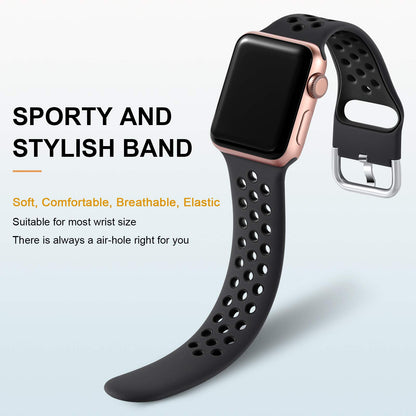 Lerobo 3 Pulseiras Esportivas Silicone p/ Apple Watch (M/L)