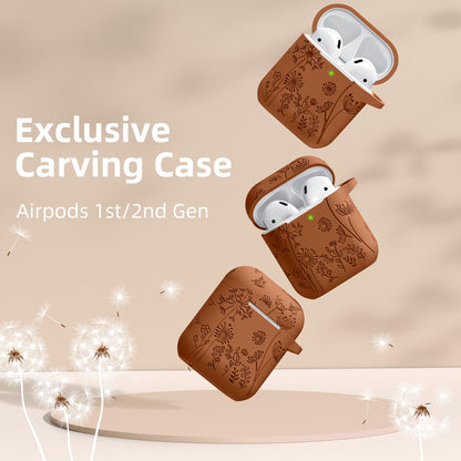 Lerobo Capa Gravada para AirPods 1ª/2ª Geração com Mosquetão