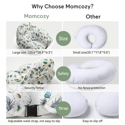 Momcozy Almofada de Amamentação Plus Size Ajustável Spring Leaves