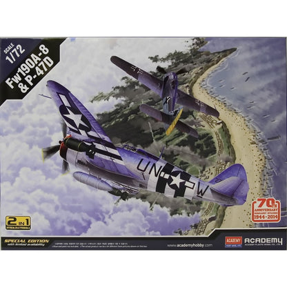 Academy 1/72 P-47D & Fw190-8 70º Aniversário Normandia - Kit Modelo