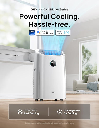 Dreo Ar Condicionado portátil inteligente 12.000 BTU  Branco