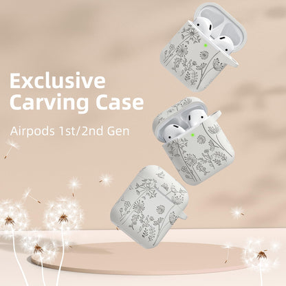 Lerobo Capa Gravada p/ AirPods 1/2 Geração c/ Mosquetão (Starlight)