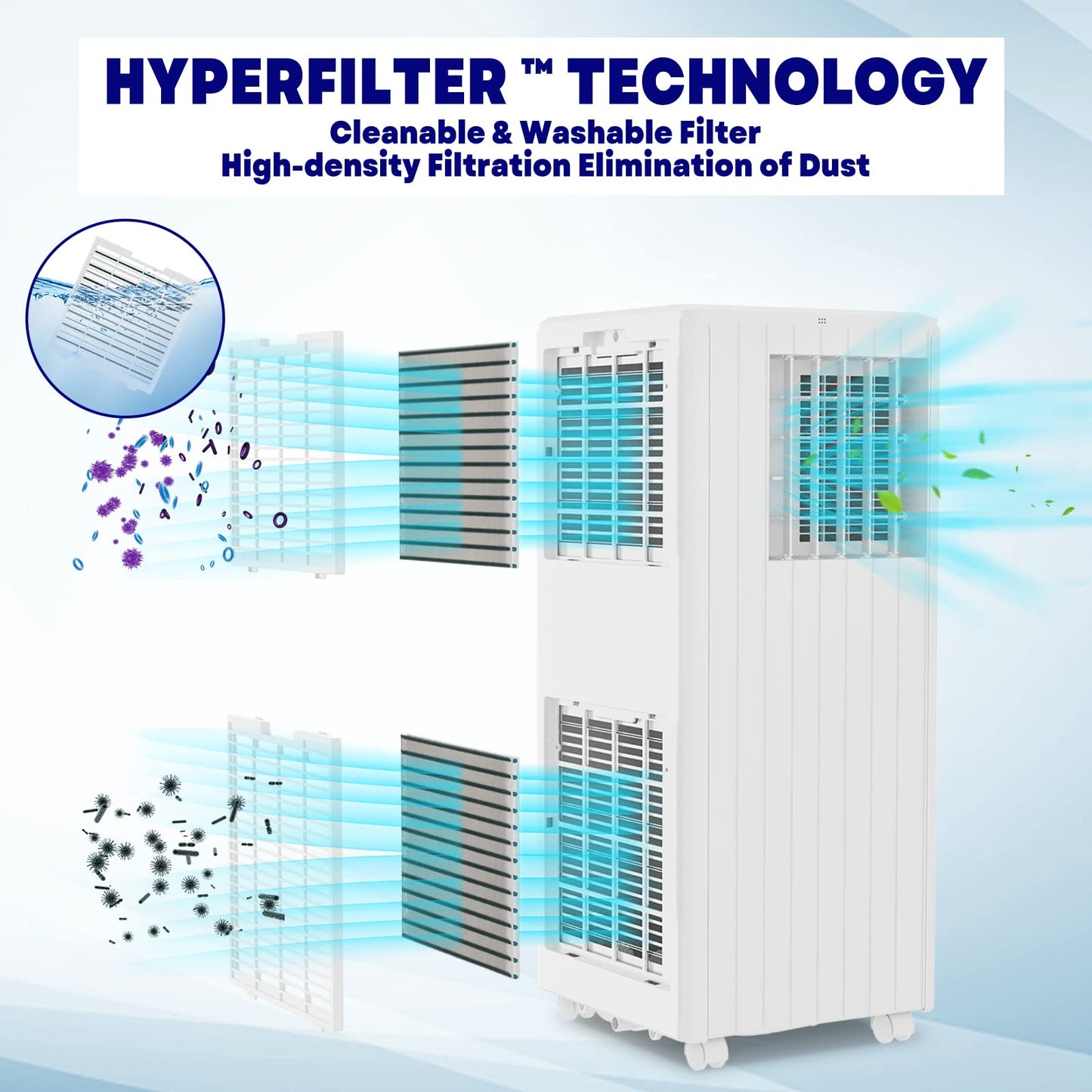 Takywep Ar-Condicionado Portátil 8.000 BTU 3 em 1 com Controle Remoto