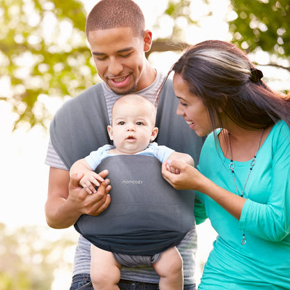 Momcozy Baby Wrap Carrier, Sling Ergonômico para Bebê de 8-35 lbs (Azul Gradiente)