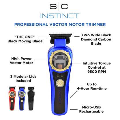 Trimmer StyleCraft Instinct Sem Fio com Motor IN2 Vector, Preto