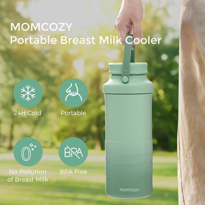 Momcozy Cooler Portátil para Leite Materno 22oz, Conservação por 24h, Capacidade Maior