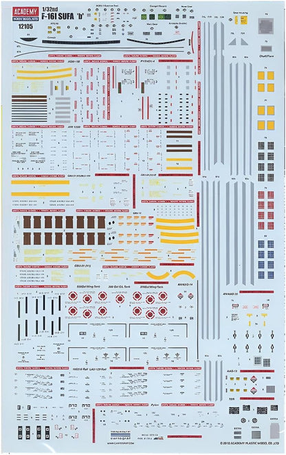 Academy F-16I SUFA 1/32 Model Kit - Detalhes Precisos e Decais Extensos