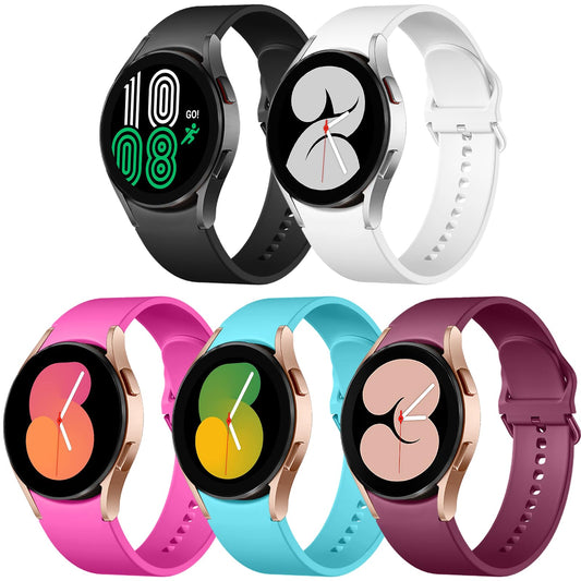 Lerobo 5 Pulseiras de Silicone Compatíveis com Galaxy Watch