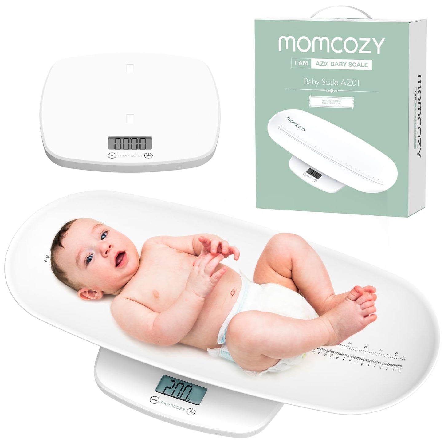 Momcozy Balança Digital para Bebês, Crianças, Animais e Adultos, 330lb/150kg