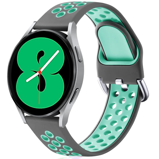 Lerobo Pulseira Silicone para Galaxy Watch 6/5/4 20mm P (Cinza e Verde)