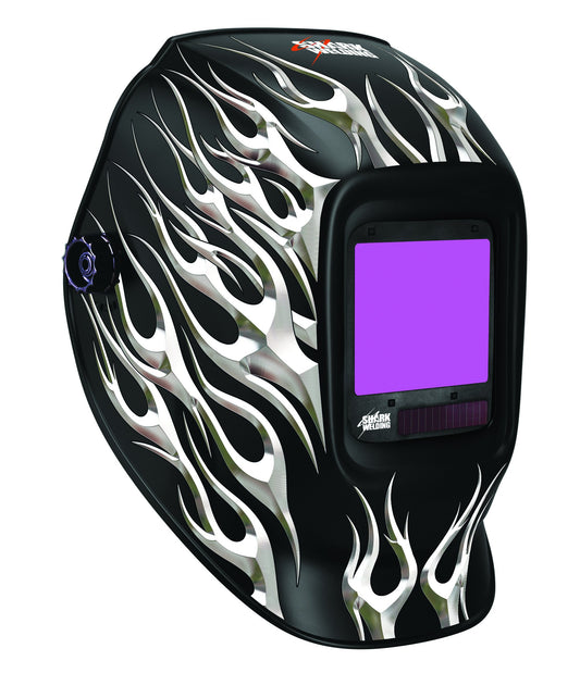 Shark Capacete Black Flame 14257 com Lente 820S Auto Escurecimento 95x85mm Preto Grande