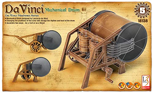 Academy Da Vinci Mechanical Drum - Montagem Fácil, 2 Configurações