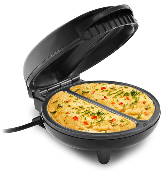 Elite Gourmet EOM205 Máquina Elétrica de Omelete 2 Individuais Preto