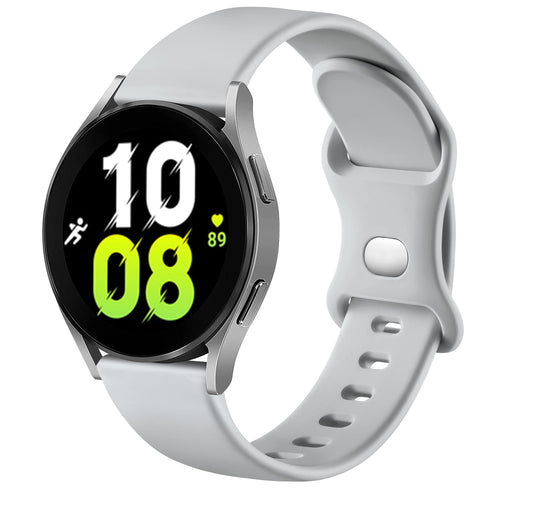 Lerobo Pulseira Silicone para Samsung Galaxy Watch 40-47mm (Cinza claro)