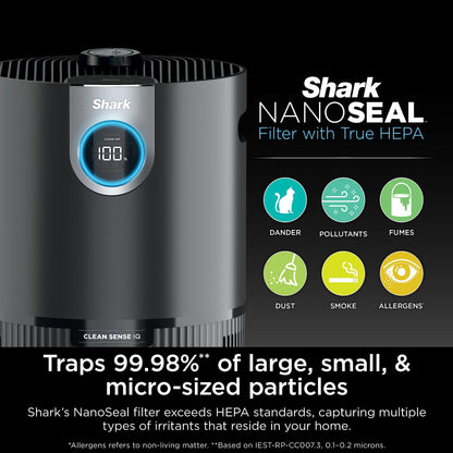 Shark Purificador de Ar HP232 MAX HEPA Neutraliza Odor 111m² Cinza