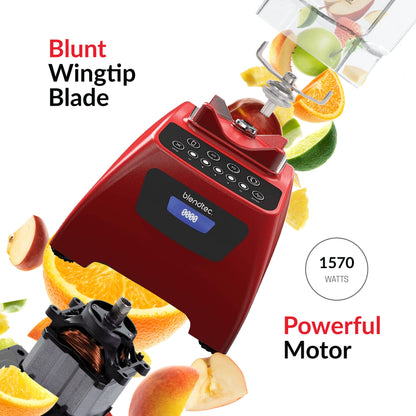 Blendtec Classic 575 Blender - Jarras WildSide+ e FourSide - Vermelho Poppy