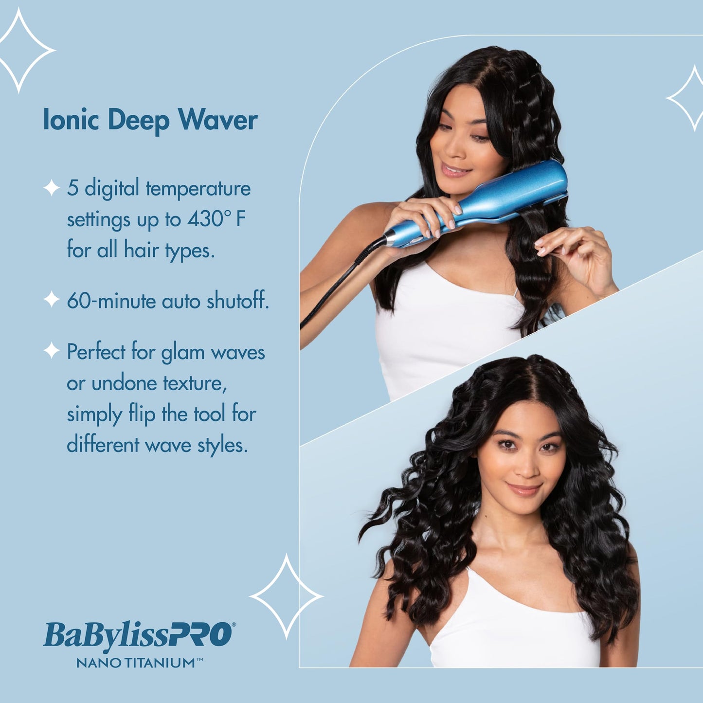 Modelador Ionic Deep Waver BaBylissPRO Nano Titanium