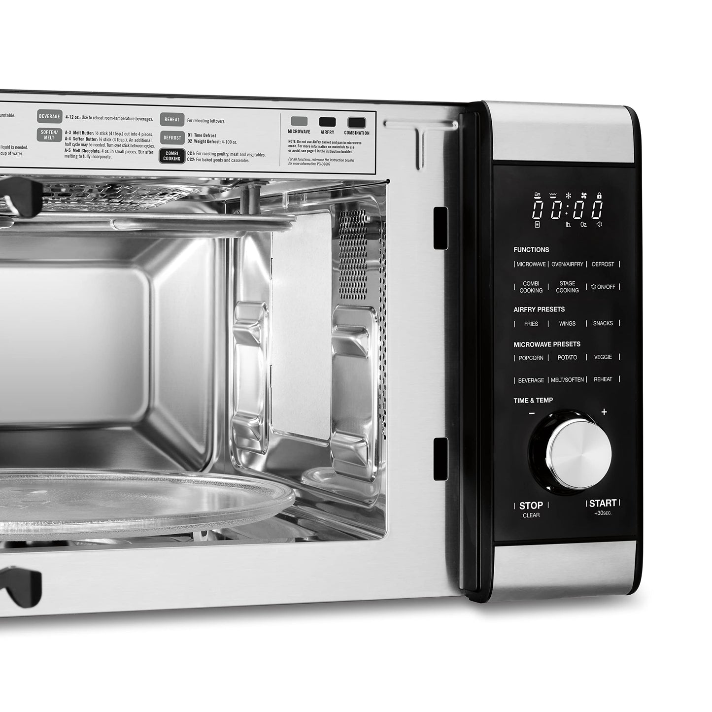 Micro-ondas 3 em 1 Cuisinart com AirFryer e Forno, Preto