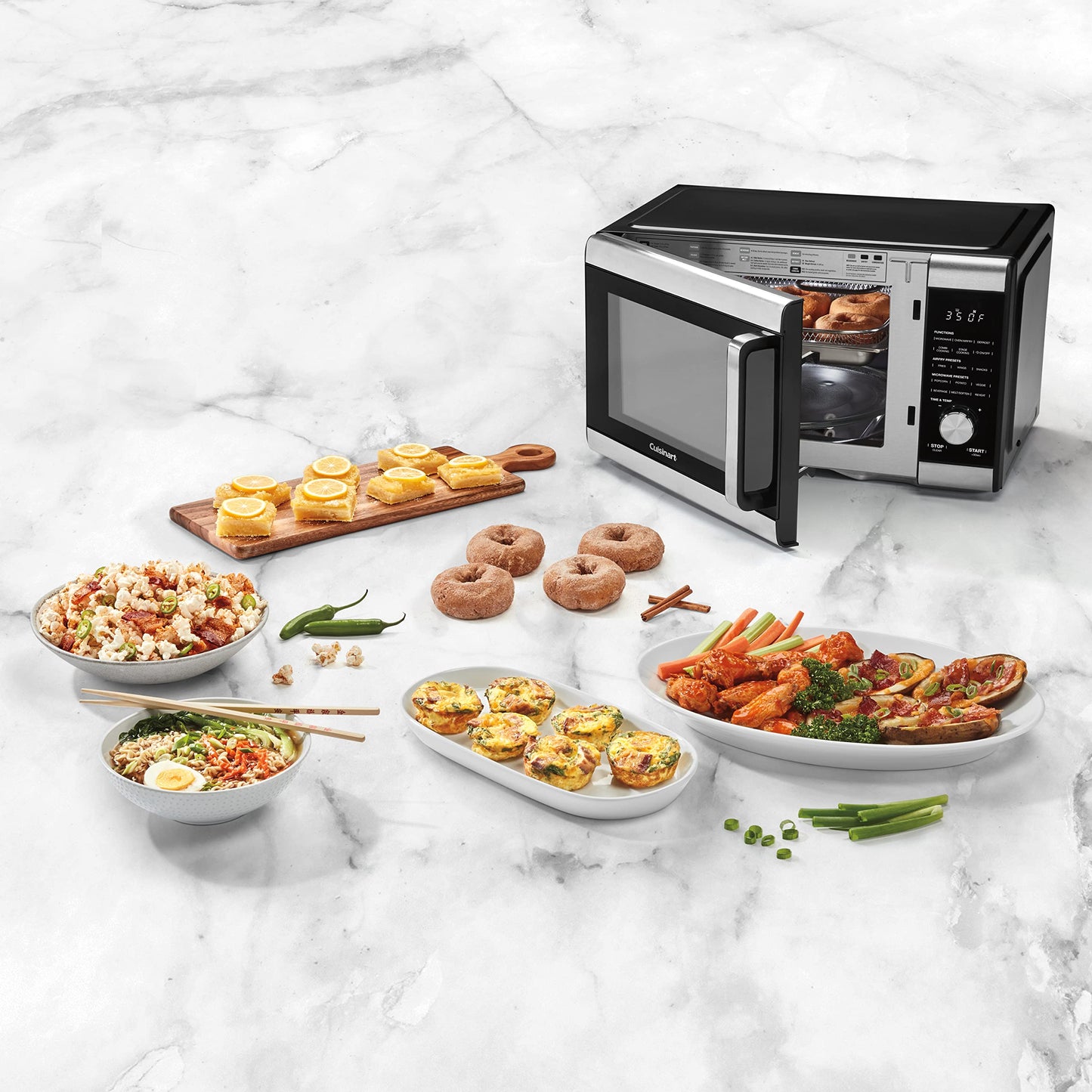 Micro-ondas 3 em 1 Cuisinart com AirFryer e Forno, Preto