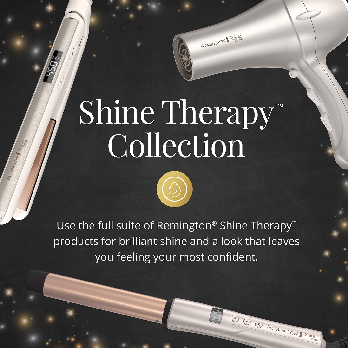 Modelador Remington Shine Therapy 1,27-2,54 cm com Argan