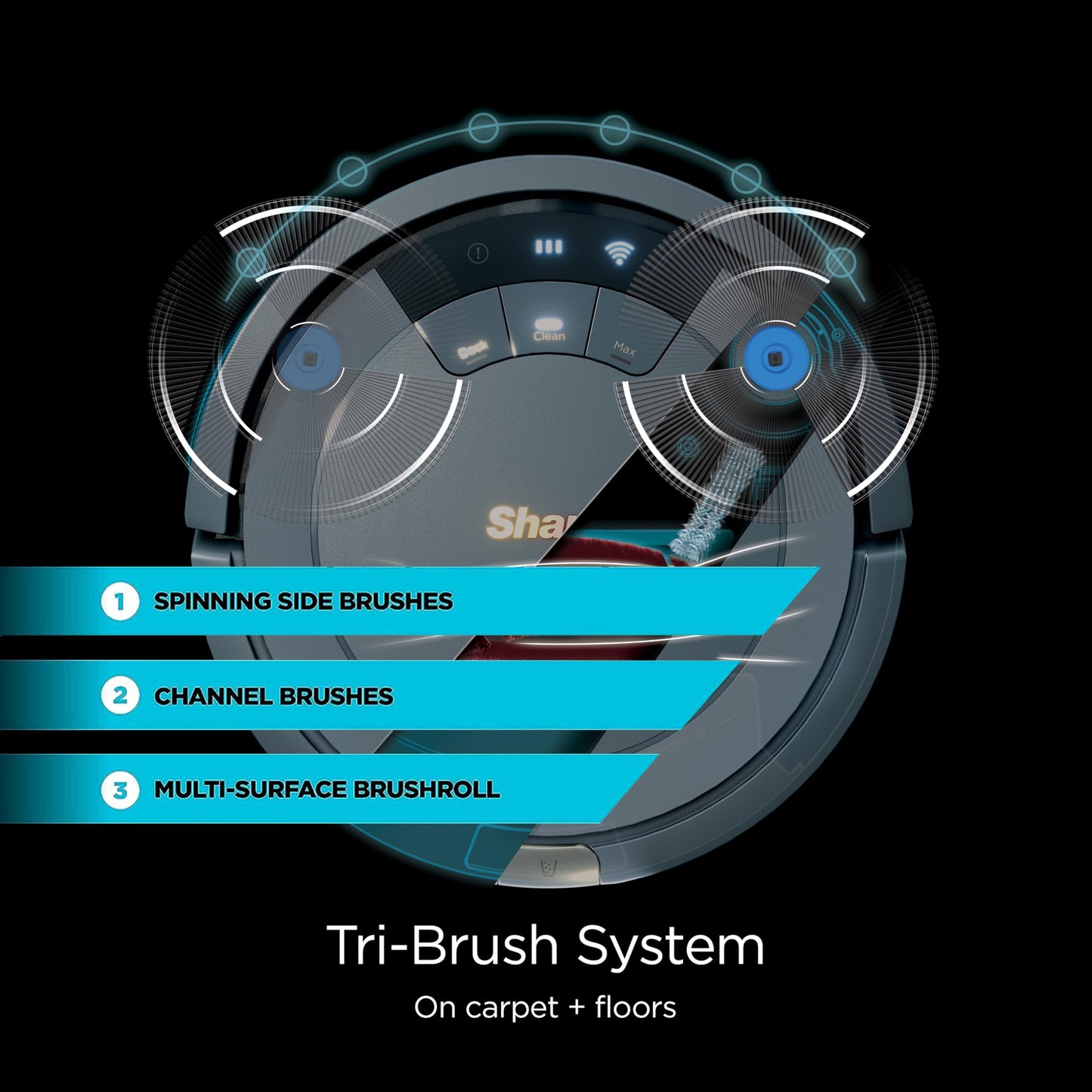 Shark Robô Aspirador ION AV753 Wi-Fi Alexa 120min Tri-Brush Cinza Para Pisos e Carpete