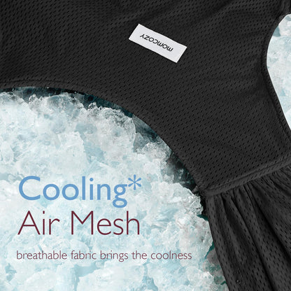 Momcozy Sling Air-Mesh Ajustável Preto para Bebês de 3,6 a 15,8kg