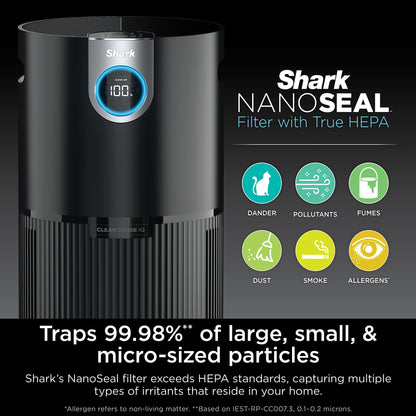 Shark Purificador de Ar HP202 HEPA Clean Sense 111m² Preto