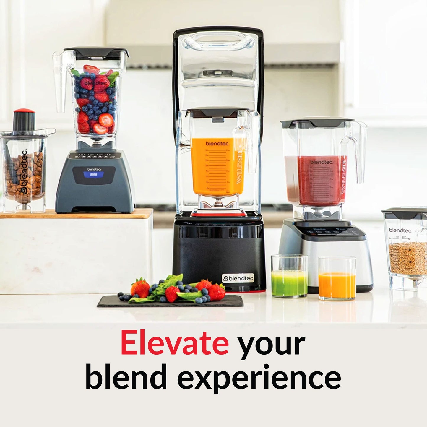 Blendtec Classic 575 Blender - Jarras WildSide+ e FourSide - Vermelho Poppy