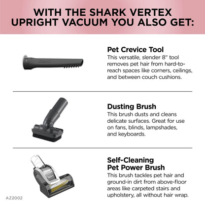 Shark Vertex Lift-Away Aspirador Vertical HEPA 1344W PowerFins Cinza/Rose Gold 120V