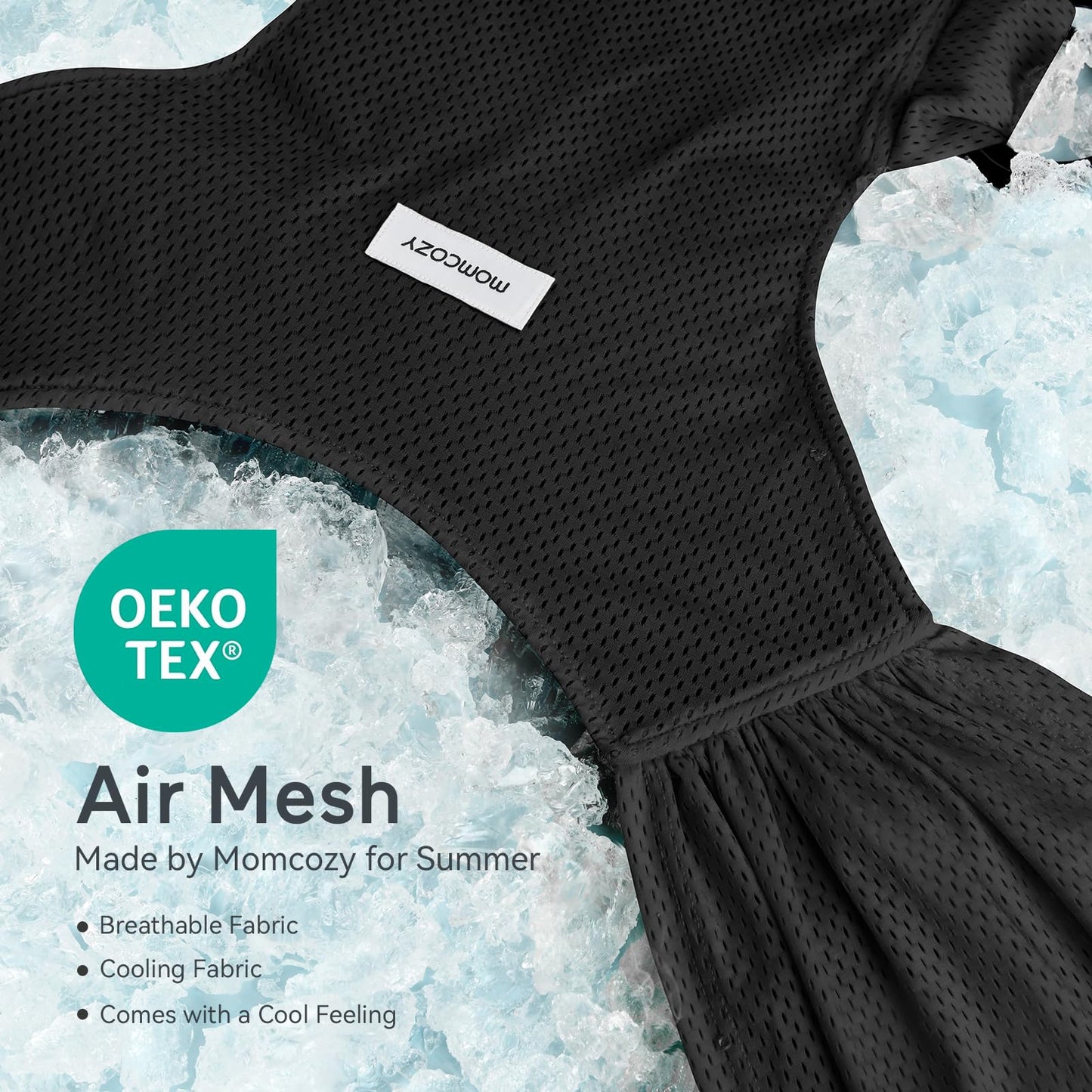 Momcozy Baby Carrier AirMesh - Perfeito para o Verão, Preto