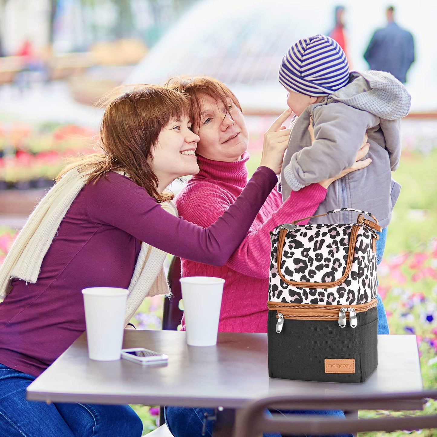 Momcozy Bolsa Térmica para Mamadeiras Estampa Leopard Multiuso