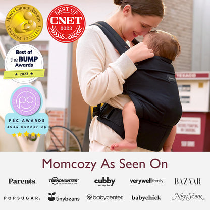 Momcozy Canguru Ergonômico Preto para Bebês de 3 a 20kg