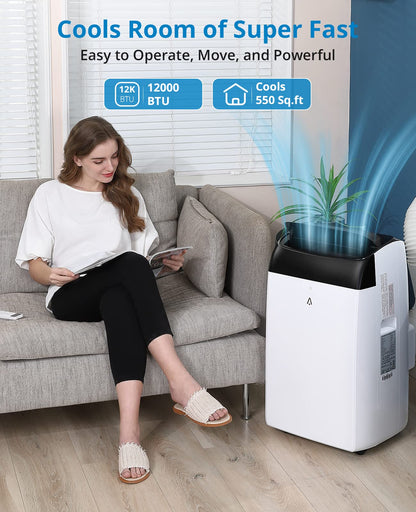 Takywep Ar Condicionado Portátil 12000 BTU Branco  3 em 1