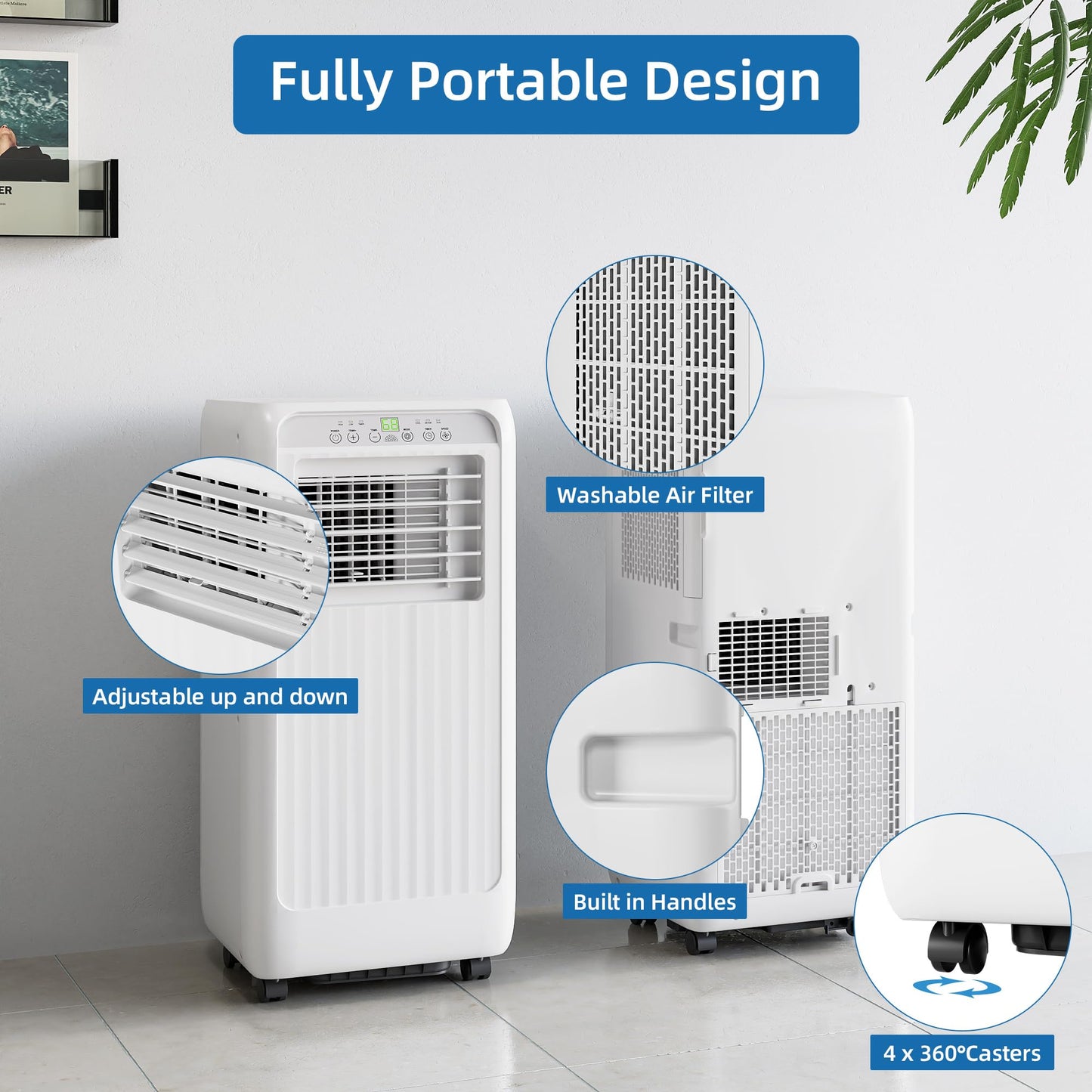 Takywep Ar Condicionado Portátil 8000 BTU Branco 32 m² 3 em 1