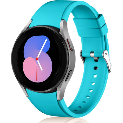 Lerobo Pulseira Sem Lacunas p/ Galaxy Watch, Silicone, 20mm (Cyan)