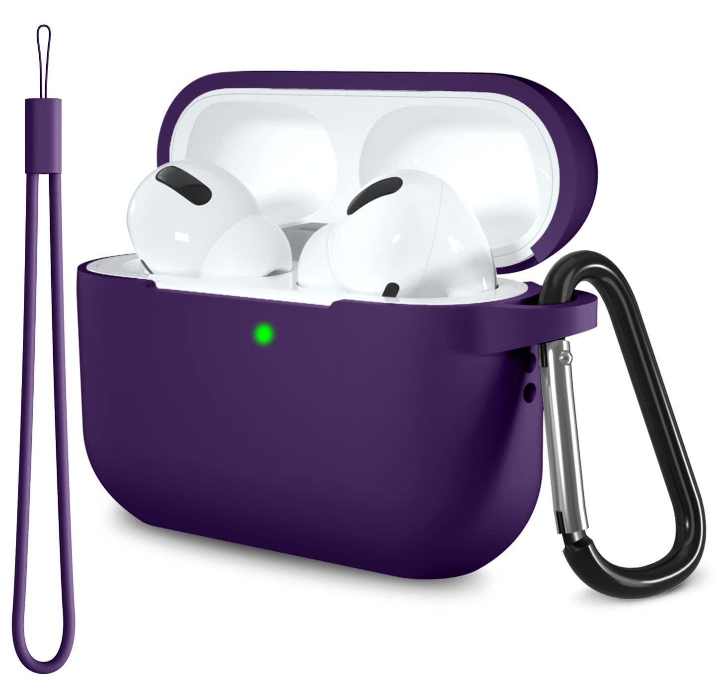 Lerobo Capa Silicone Compatível com AirPods Pro 2ª/1ª Geração (Roxo)