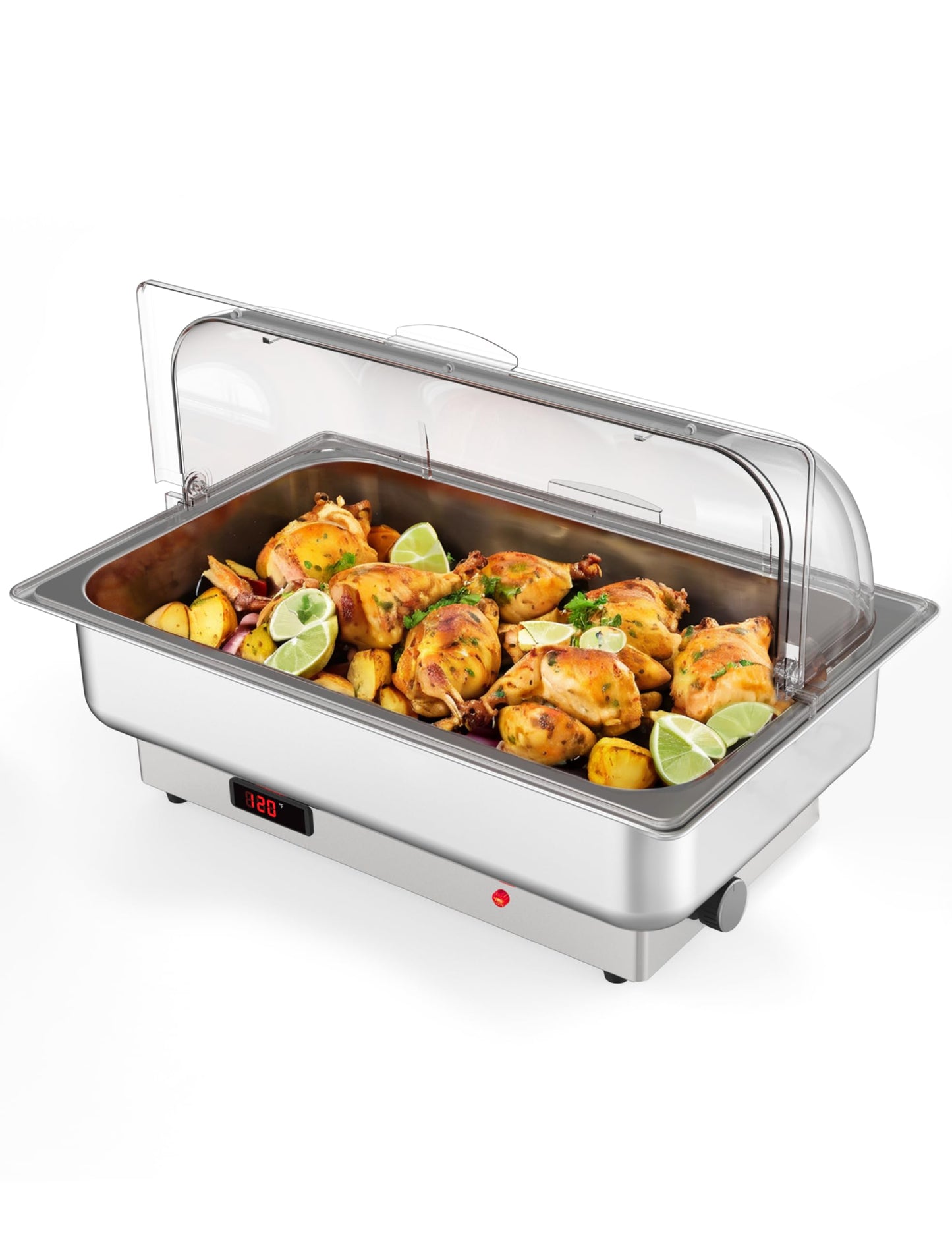 Takywep Réchaud Elétrico 9 Qt Aço Inox Prata com Tampa Rolante