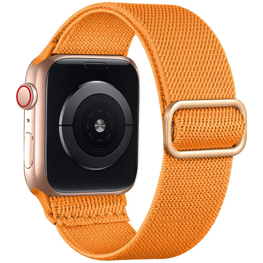 Lerobo Pulseira Trançada Nylon para Apple Watch, Solo Loop, 49mm (Laranja)