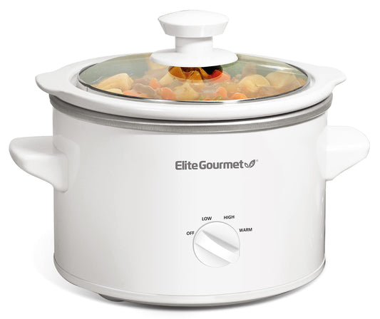 Elite Gourmet MST-250XW Panela Elétrica Lenta 1,5 Quartos Branco