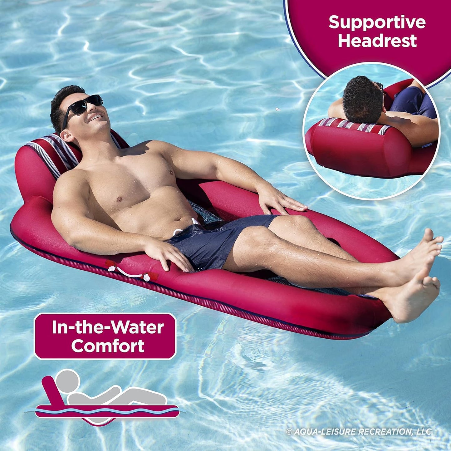 Aqua Recliner Color TBA Water, GG boia inflável para piscina