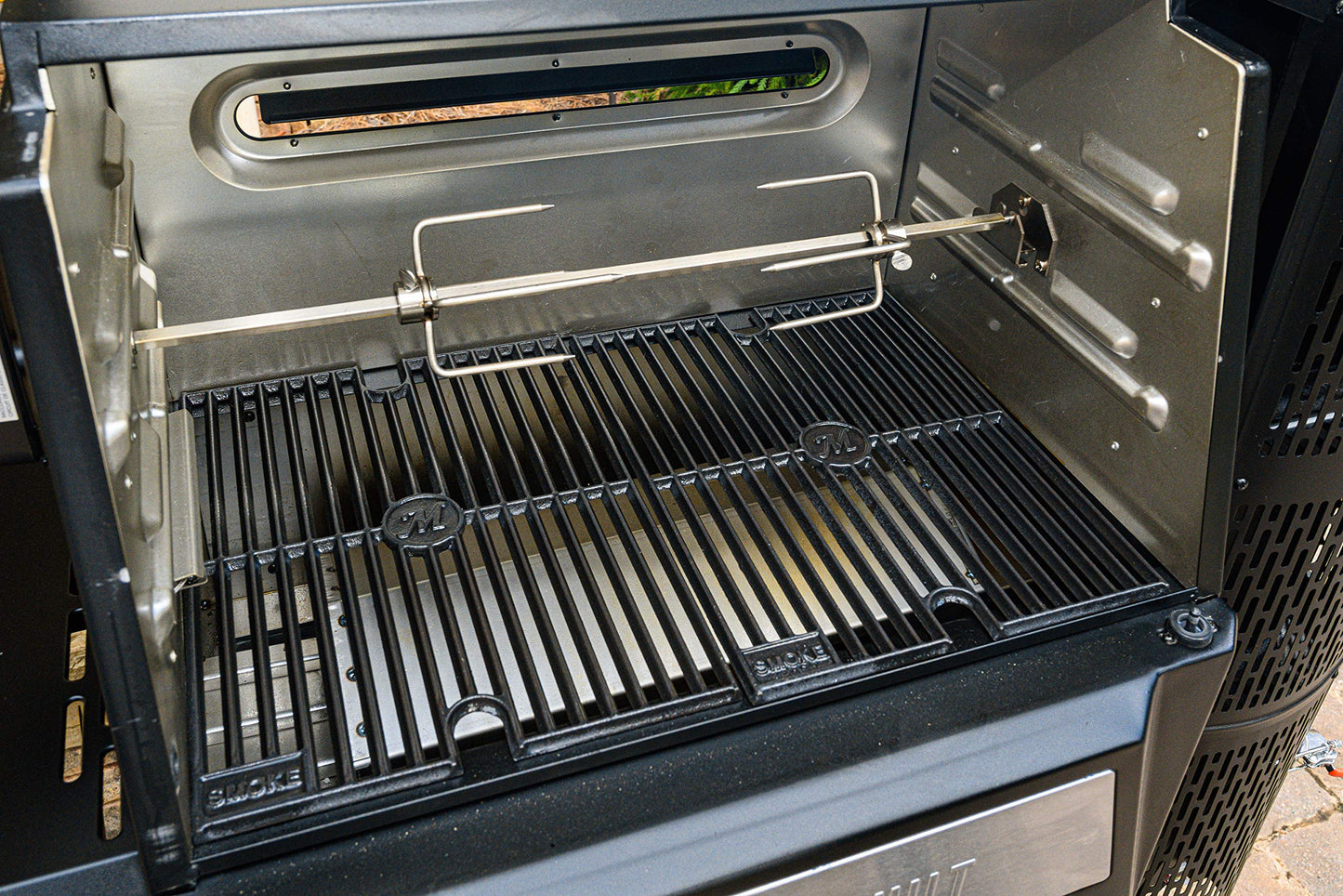 Masterbuilt Kit de Acessório Rotisserie para Gravity Series com Espetos em Aço Inox e Motor Elétrico