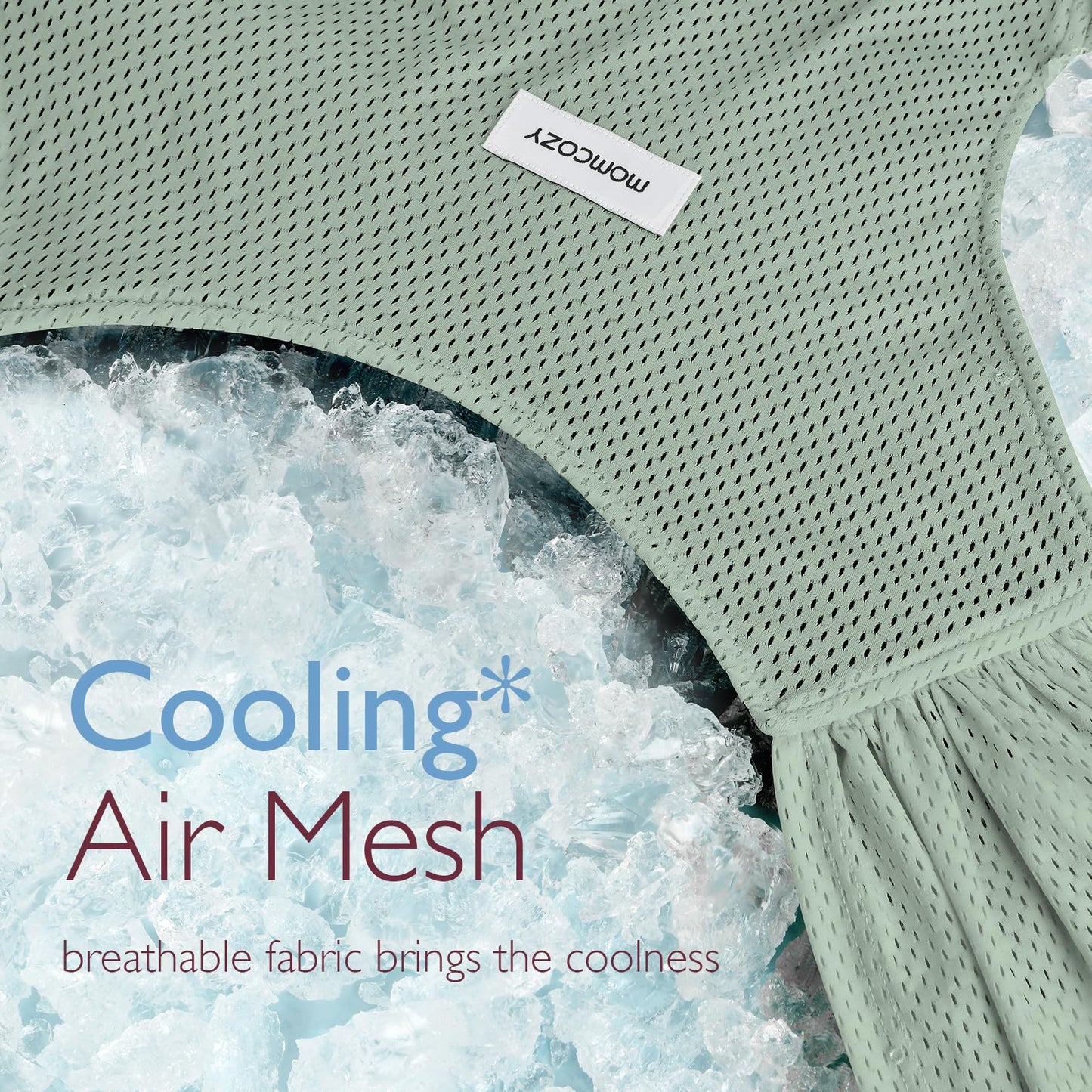 Momcozy Canguru Ergonômico Ajustável AirMesh Plus (Cinza Verde)